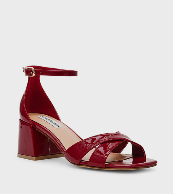 FERGIE Ankle Strap Block Heel Sandals