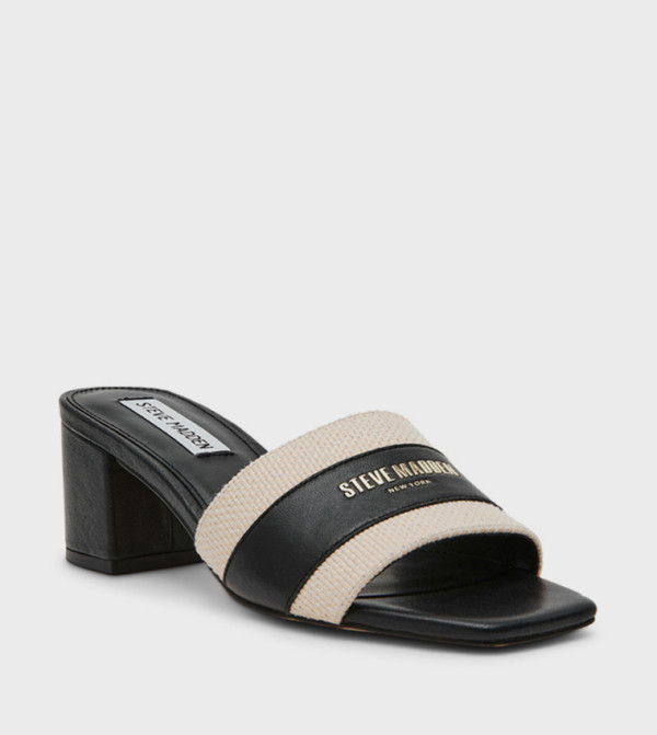 KNOXVILLE Logo Printed Block Heel Sandals