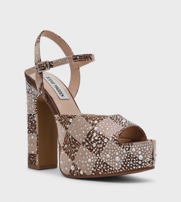 TANDEM-SMR Embellished Heel Sandals