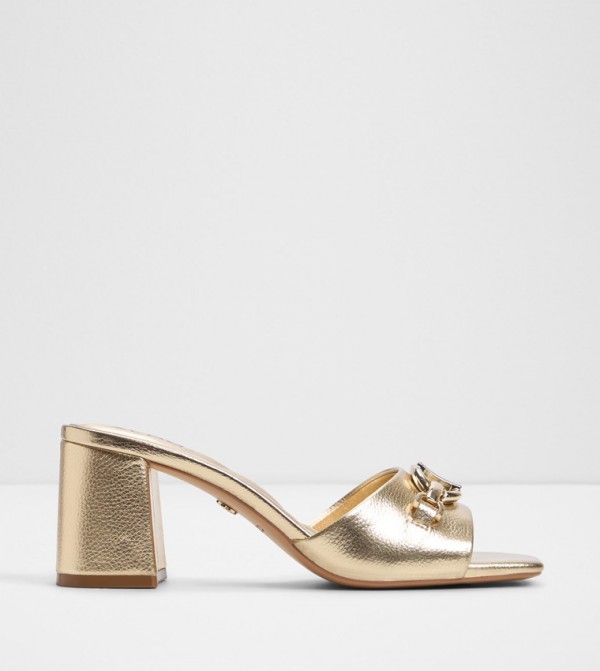 SUNGLOW Metallic Heeled Sandals