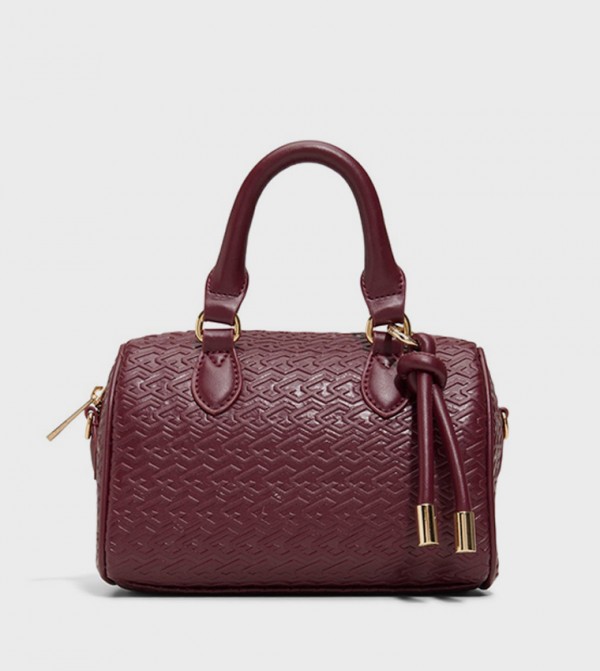 TANAA Embossed Zippered Mini Satchel Bag