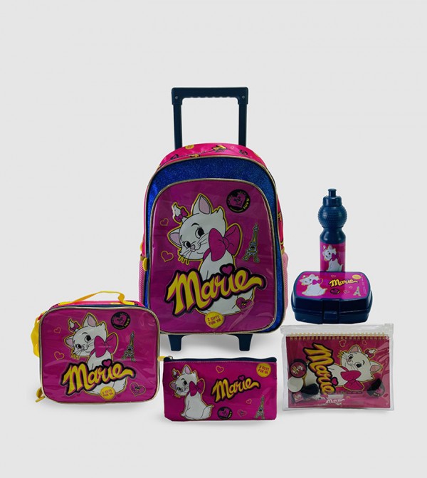Disney Marie Cute Fur Ya Theme Backpack Trolley Set