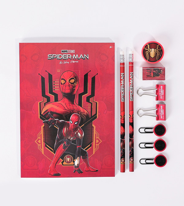 Buy Marvel 10 Piece Spiderman Spider Hero Stationery Set In Red ...