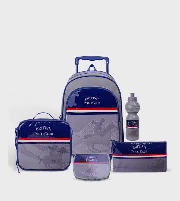 Color Block 16" Trolley Backpack Set