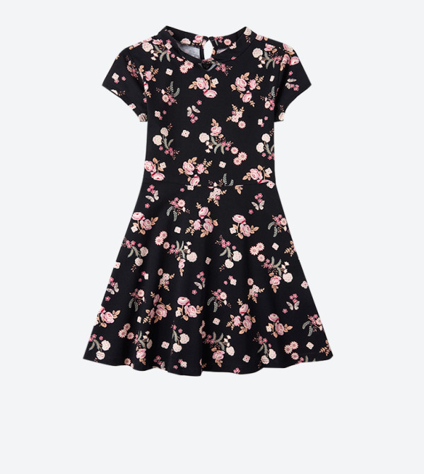 Buy The Children's Place Short Sleeve Floral Printed Twist Neck Dress ...