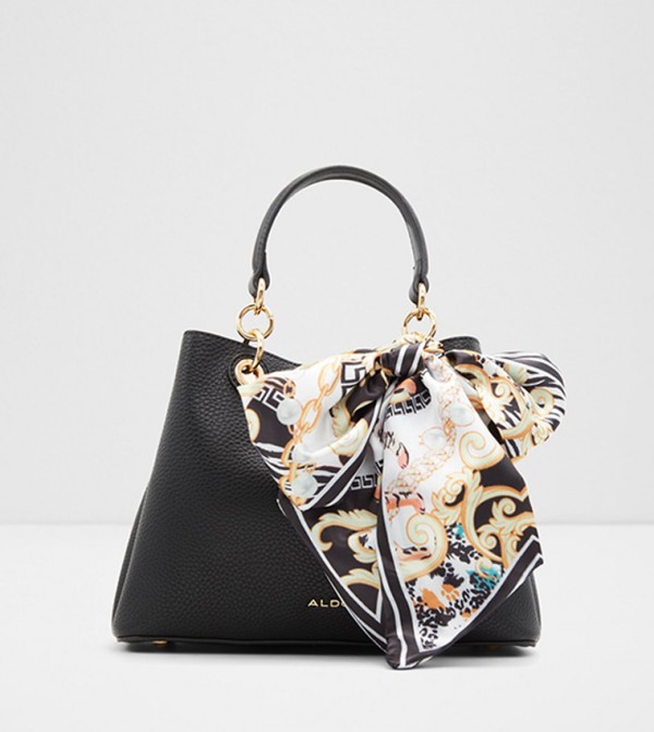 TENTERDEN Scarf Detail Zippered Satchel Bag