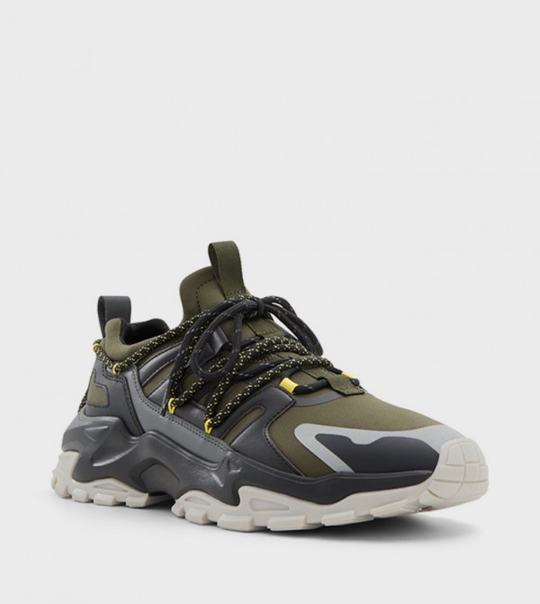 Buy Call It Spring TERA Lace Up Chunky Sneakers In Khaki | 6thStreet UAE