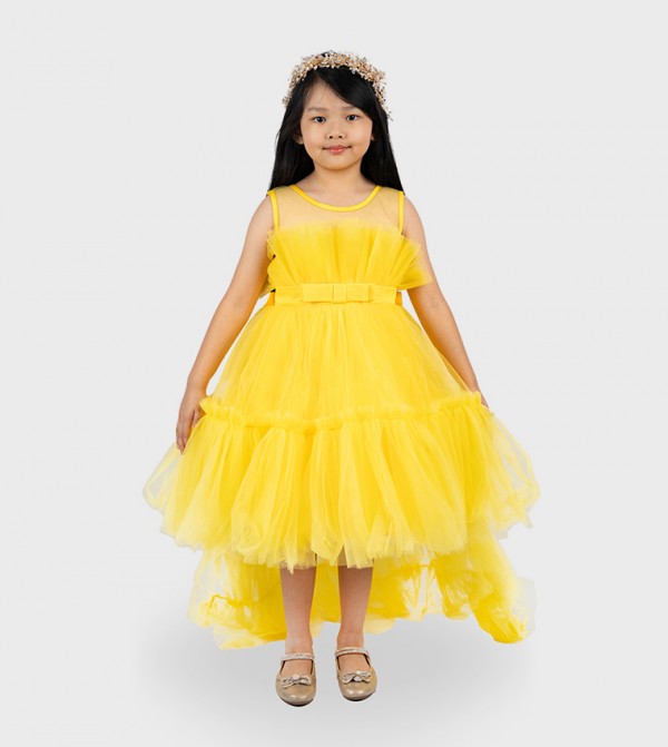 Layered Tulle Tail Dress