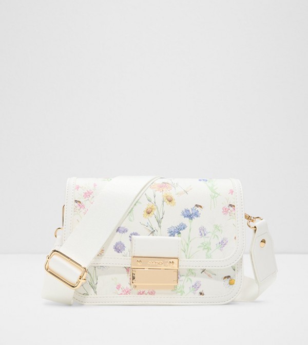 TIBIALIS Floral Printed Flap Crossbody Bag