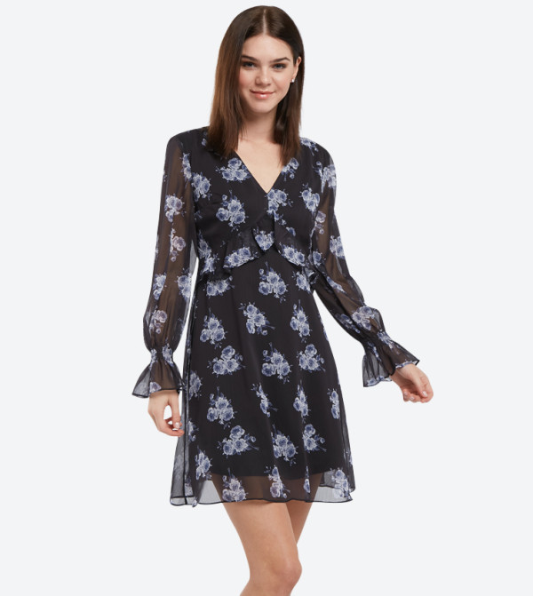 Zebra Dress Black J20j214877 Black | 6thStreet.com Saudi Arabia