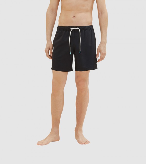 Drawstring Waist Basic Swimming Shorts