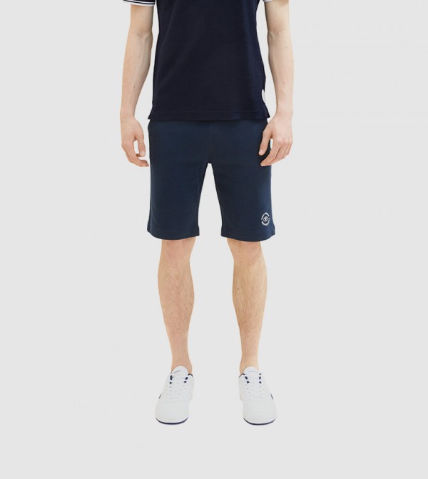 Logo Printed Drawstring Waist Sweat Shorts