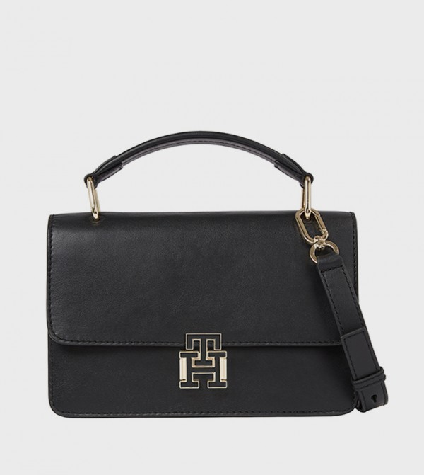 Monogram Plaque Top Handle Bag