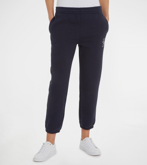 Logo Embroidered Elastic Waist Joggers