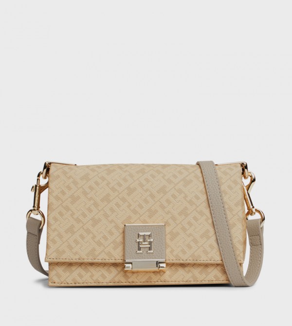 Monogram Print Crossbody Bag