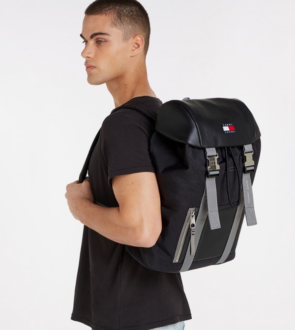 Flag Detail Flap Backpack