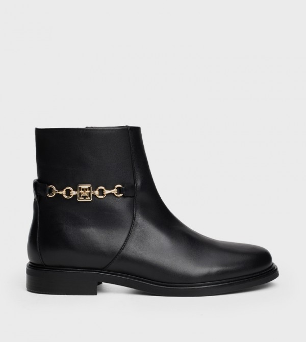 Chain Detail Ankle Boots