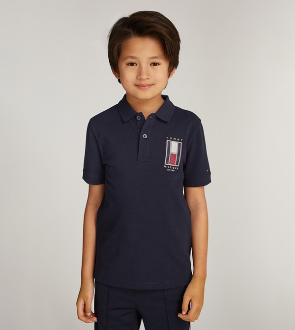 Logo Embroidered Short Sleeves Polo T-Shirt
