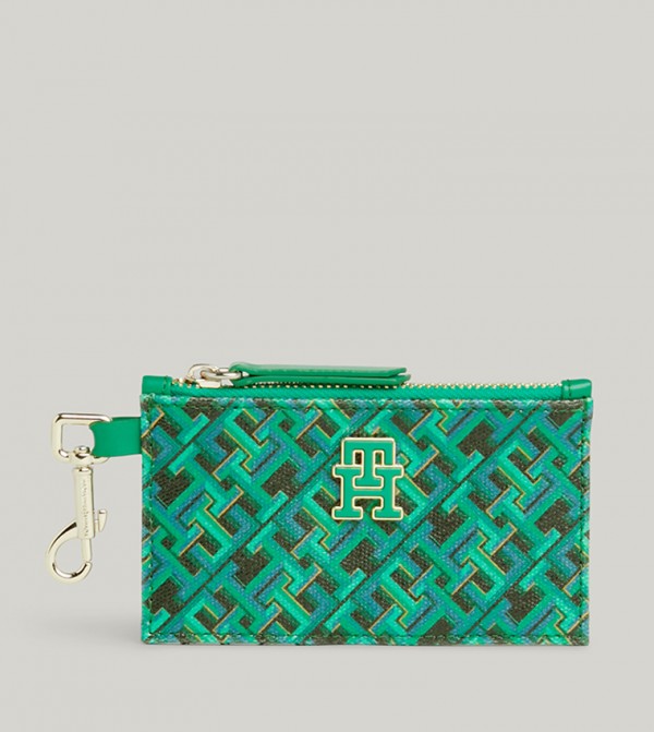 Logo Patterned Card Holder
