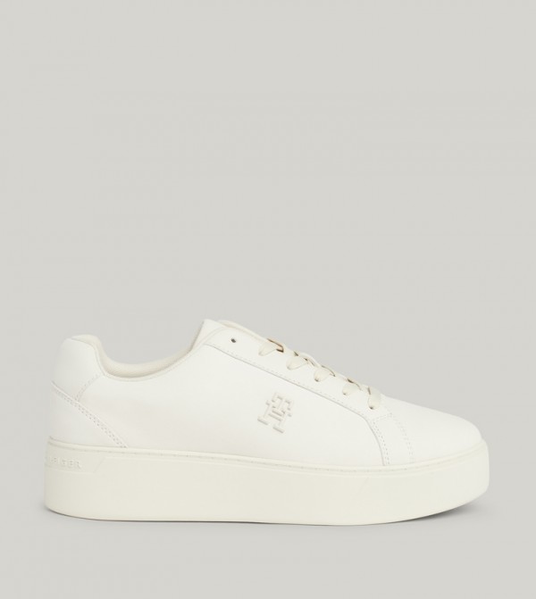 Logo Detail Platform Court Sneakers
