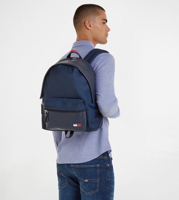 Flag Detail Zip Around Backpack