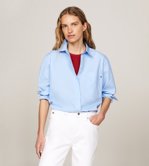Flag Detail Long Sleeves Shirt