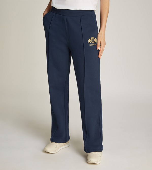 Logo Embroidered Elastic Waist Sweatpants