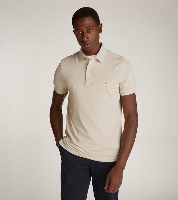 1985 Flag Detail Slim Fit Polo T-Shirt