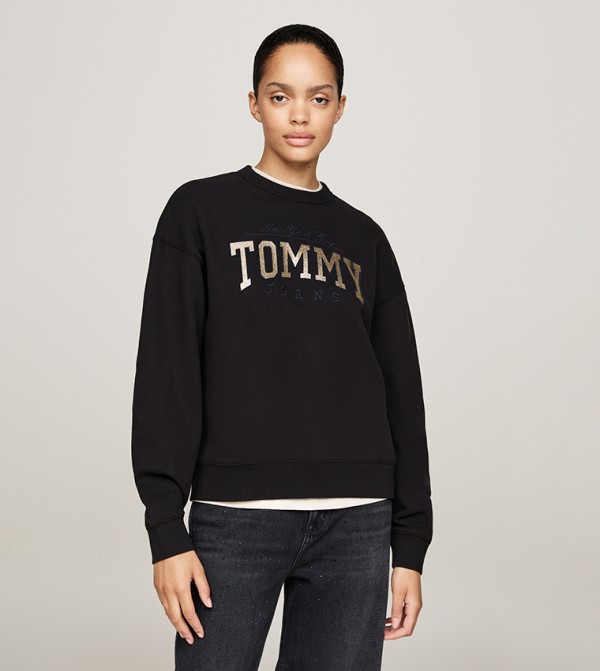 Glittery Logo Detail Sweatshirt