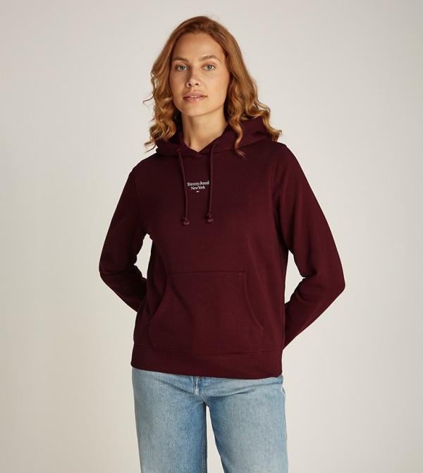 Logo Embroidered Long Sleeves Hoodie