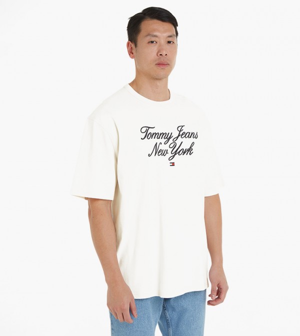 Monotype Crew Neck Oversized T-Shirt