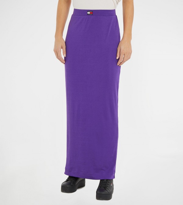 Logo Embroidered Maxi Skirt
