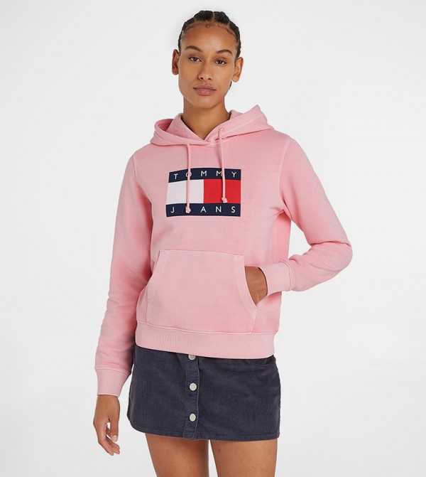 Flag Print Long Sleeves Hoodie