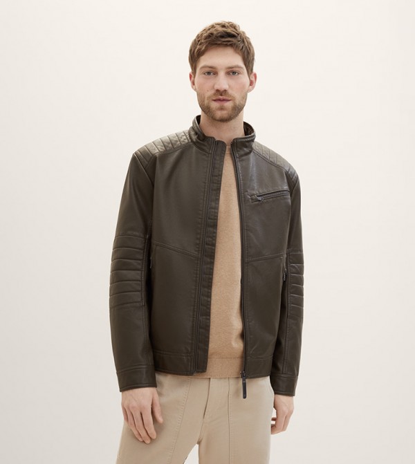 Faux Leather Biker Jacket