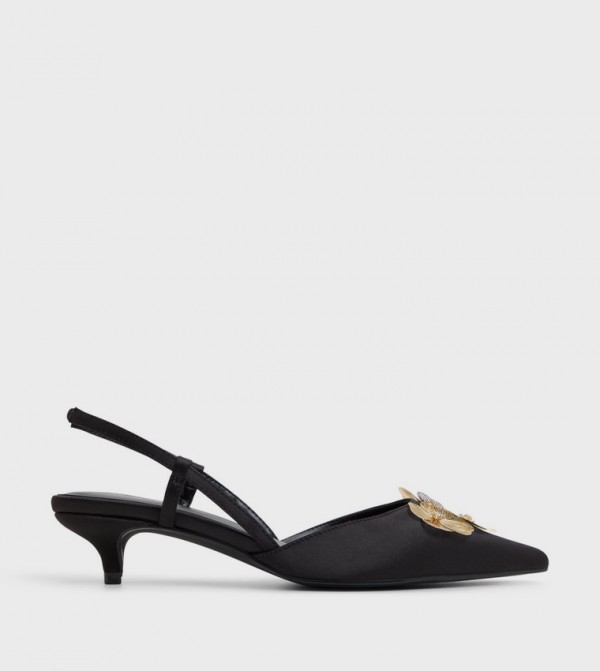 TULIPP Appliqued Slingback Pumps