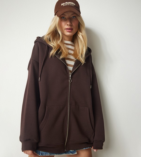 Washed Seam Detail Oversized Hoodie
