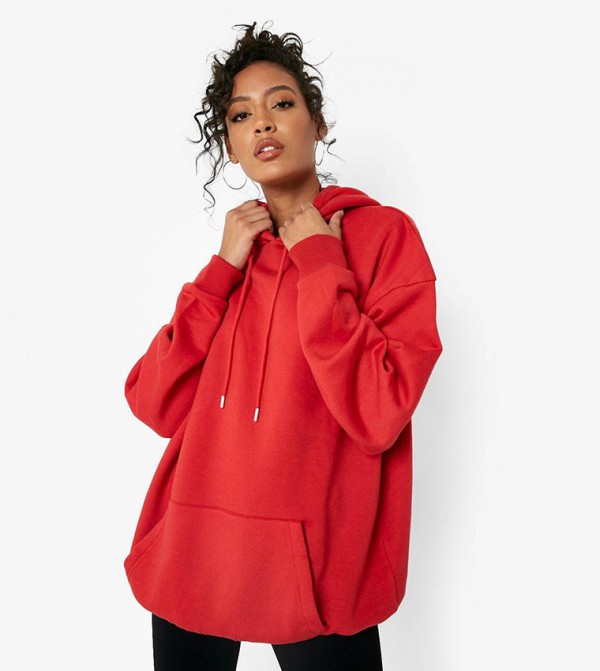 Oversized hoodie clearance red