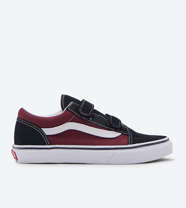 Burgundy velcro clearance vans