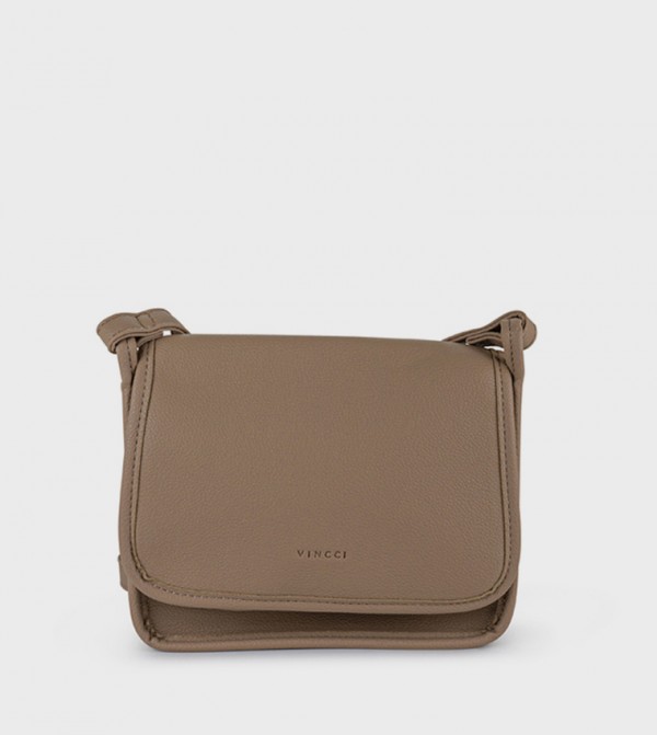 Textured Flap Crossbody Bag