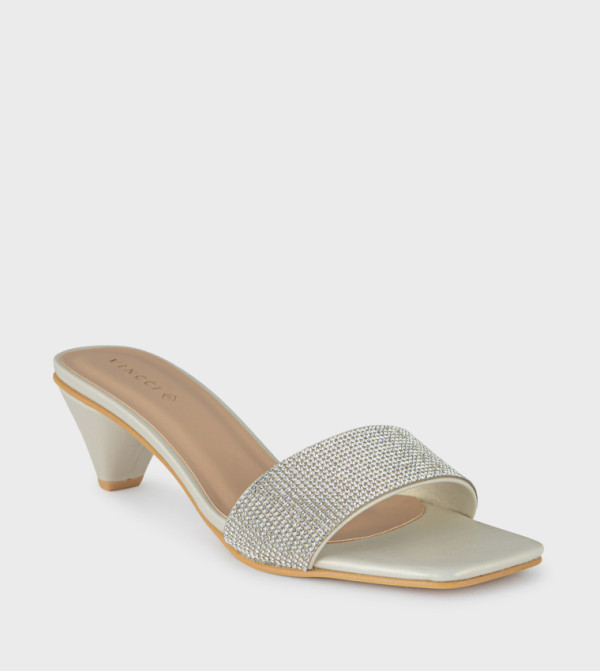 Embellished Mid Heeled Sandals