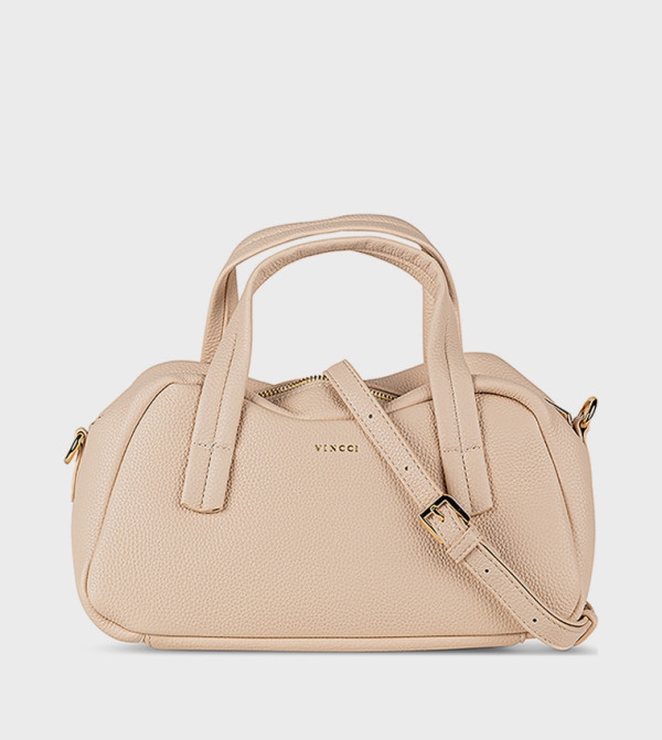 Textured Zip Closure Handheld Bag