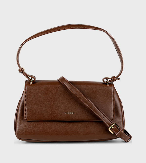 Textured Flap Shoulder Bag