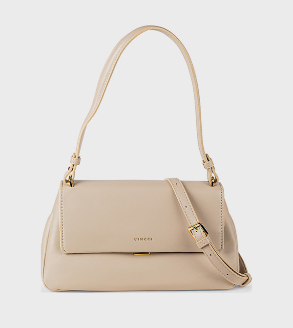 Textured Flap Shoulder Bag