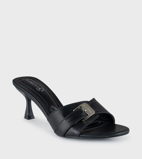 Buckle Strap Heeled Sandals