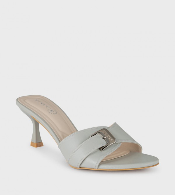 Buckle Strap Heeled Sandals