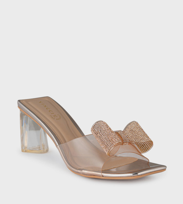 صندل نسائي بكعب مع فيونكة 