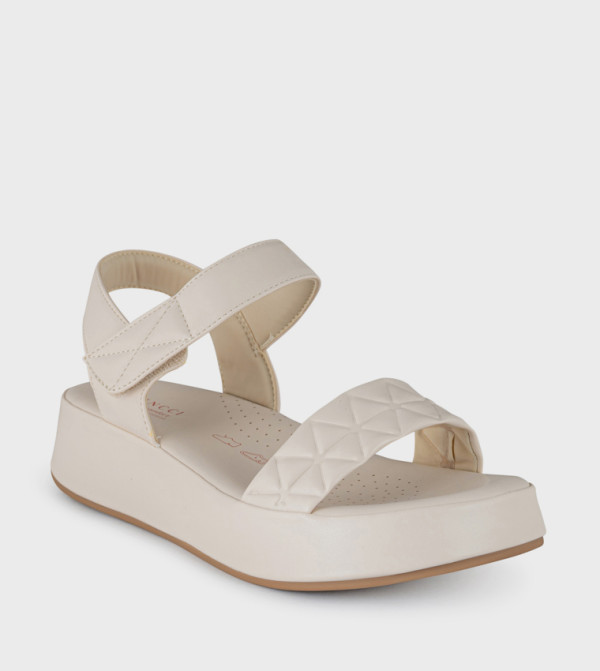 Velcro Closure Platform Sandals