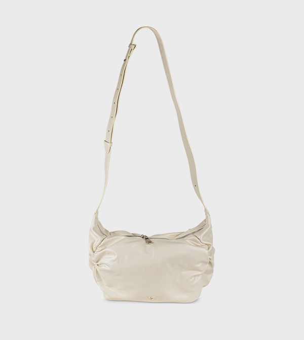 Solid Zip Closure Crossbody Bag