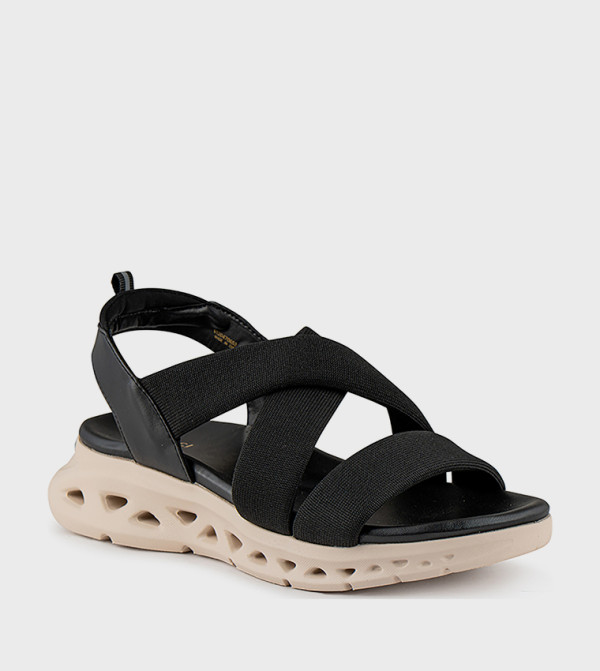 Textured Multi Strap Comfort Sandals