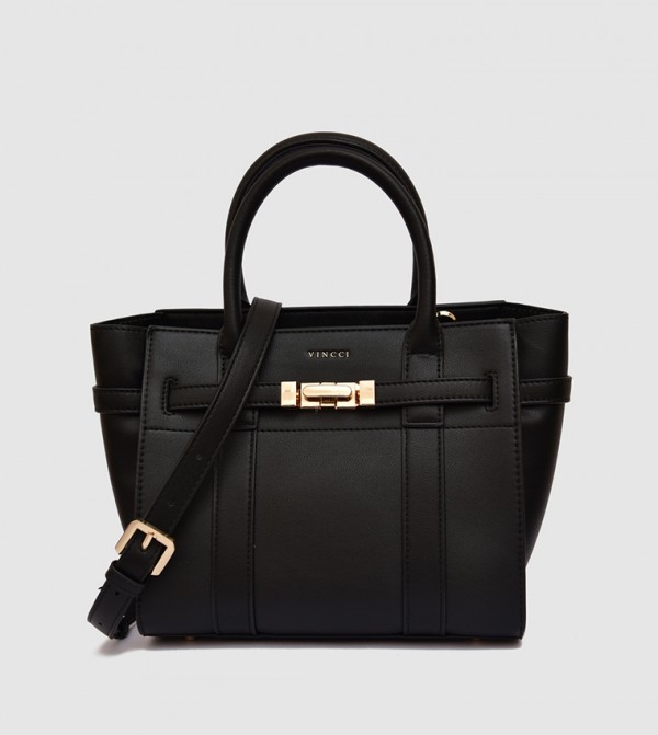 Buy VINCCI Textured Satchel Bag In Black 6thStreet UAE